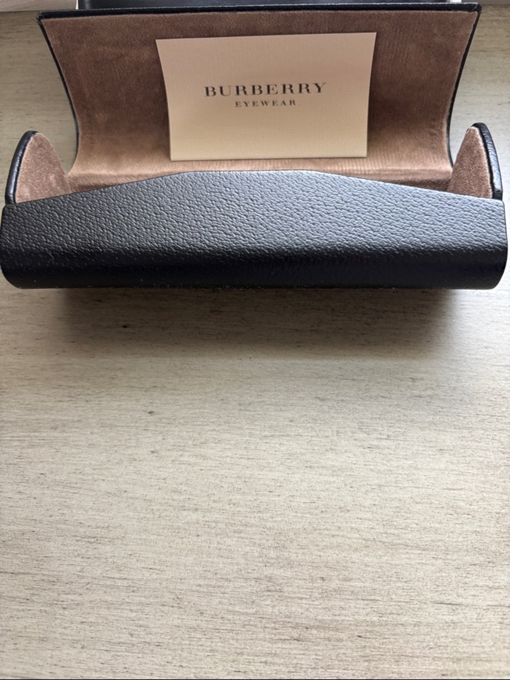 Burberry Black Fold-Over Leather Glasses Case. Brand New Case Only - Picture 2 of 4